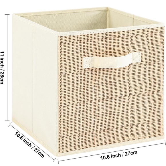 6 Pack Foldable Fabric Storage Cubes with Handle - Picture 5 of 6